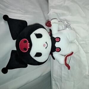 Sanrio Kuromi Plush Doll with Heart Accessories